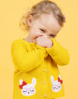 Baby girl mimosa yellow cardigan NILUCAR / 22SG09P1CARB105