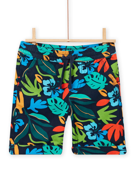 Child boy's foliage print Bermuda shorts NOWABER3 / 22S902V1BER705