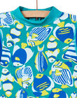 Child boy blue anti-UV T-shirt NYOMERUVTIPOI / 22SI02L1TUVC242