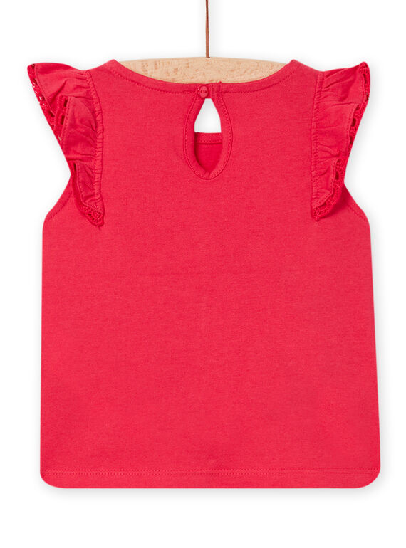 Baby Girl Pink Giraffe T-shirt NIFLATI / 22SG09R1TMCF510