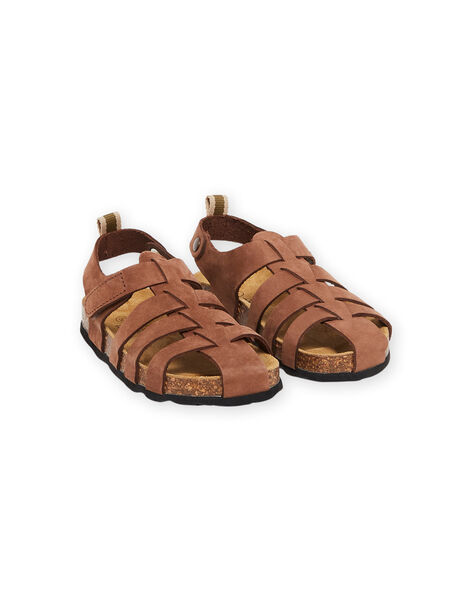 Brown leather sandals RONUBROWN / 23KK3661SLB802