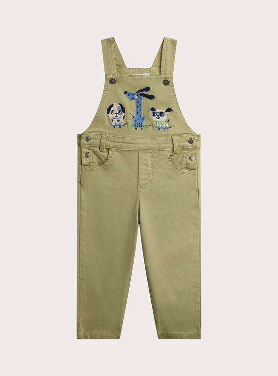 Long dungarees with a dog design for baby boys  VUGASAL / 24WG1011SALG608