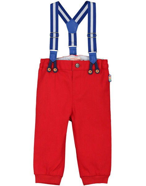 Baby Boys Red Trousers With Braces For Baby Matiere Principale 2 Elasthanne 98 Coton For Sale On Dpam E Shop