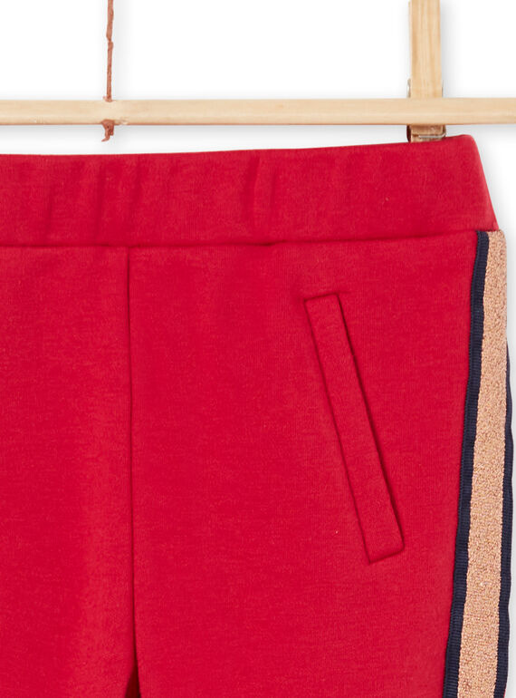 Girl's red striped pants MAJOMIL5 / 21W90114PAN511