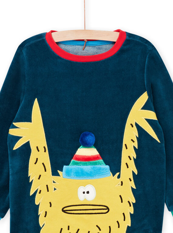 Pajama T-shirt and pant set with yeti animation PEGOPYJYETI / 22WH1237PYJC235