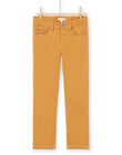 Boy's plain yellow jeans MOJOPAKNI4 / 21W90222PANI814