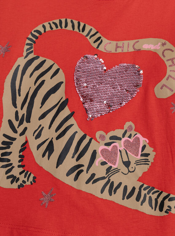 Red TEE SHIRT LS XAJATEE3 / 25W901M2TMLF505