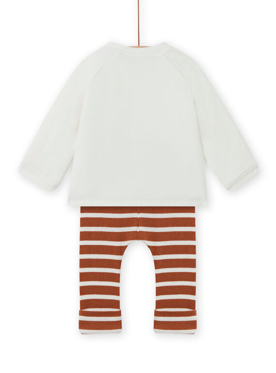 Mixed birth brown and ecru bimaterial set MOU2ENS3 / 21WF05D2ENS001