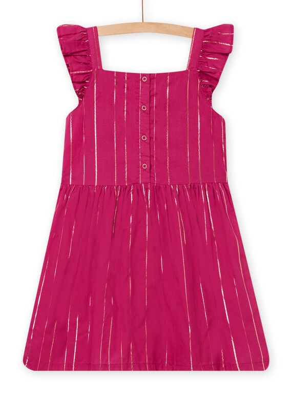 Black and iridescent stripes dress child girl NAFLAROB3 / 22S901R4ROBD302