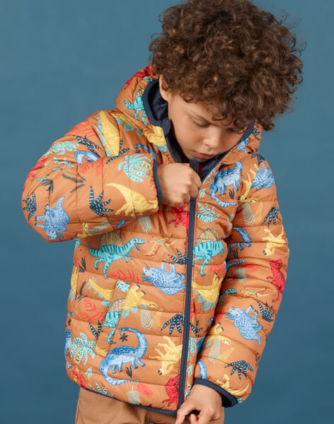 Boy's reversible quilted hooded jacket MOGROBLOU1 / 21W90254BLO804