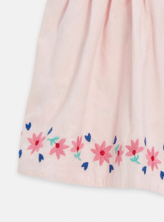 Multicolored floral print reversible dress for baby girl TICLUROB1 / 24SG09O2ROB001