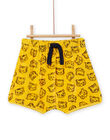 Baby boy's yellow and black outfit NUPLAENS2 / 22SG10K2ENS010