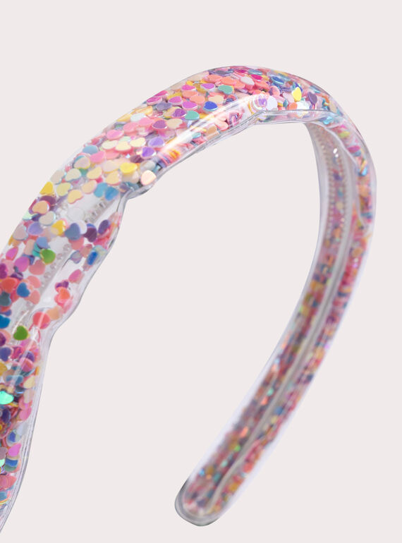 Multicolored glitter transparent headband for girls  VYAJOSERR3 / 24WI01L1TET099
