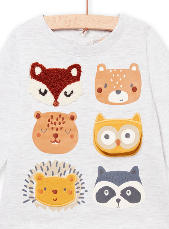 baby boy grey t-shirt and leggings set MUSAUENS / 21WG10P1ENSJ920