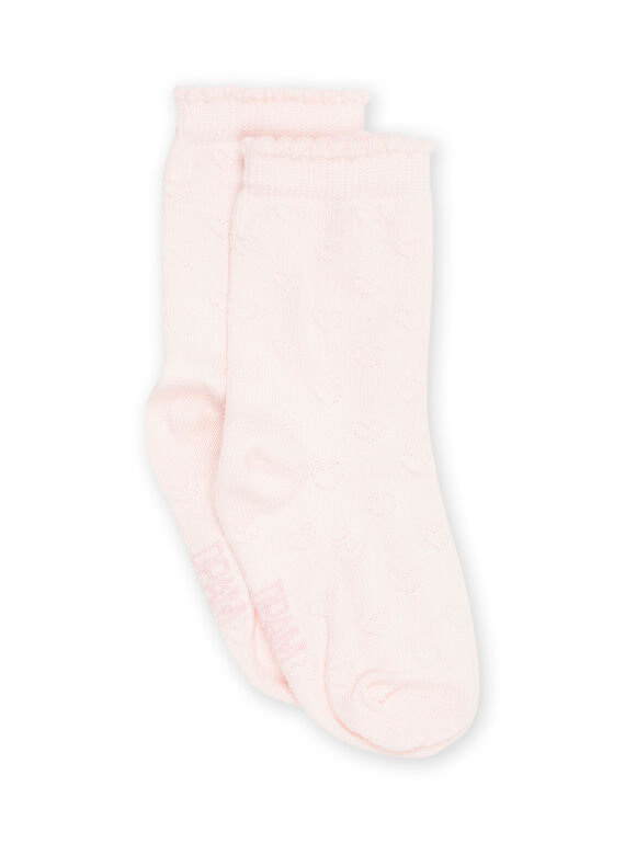 Light pink socks with hearts RYIJOSOQ5 / 23SI0973SOQ301