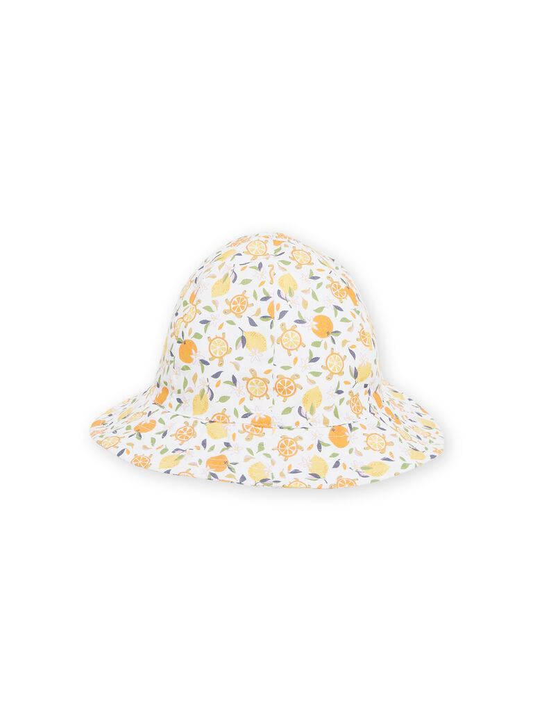 Baby Girl White and Yellow Hat NYIHOCHA / 22SI09C3CHA000