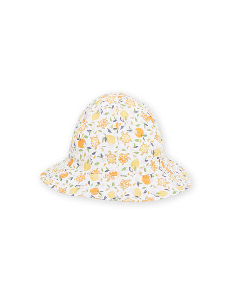 Baby Girl White and Yellow Hat NYIHOCHA / 22SI09C3CHA000