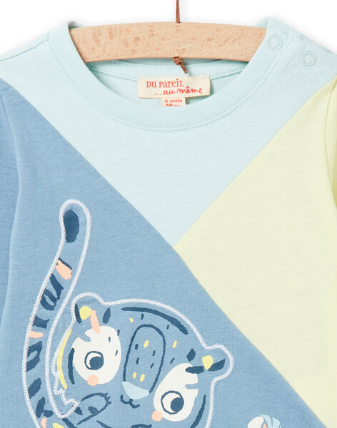 Baby boy tiger print t-shirt NUMOTEE1 / 22SG10N3TMLG632