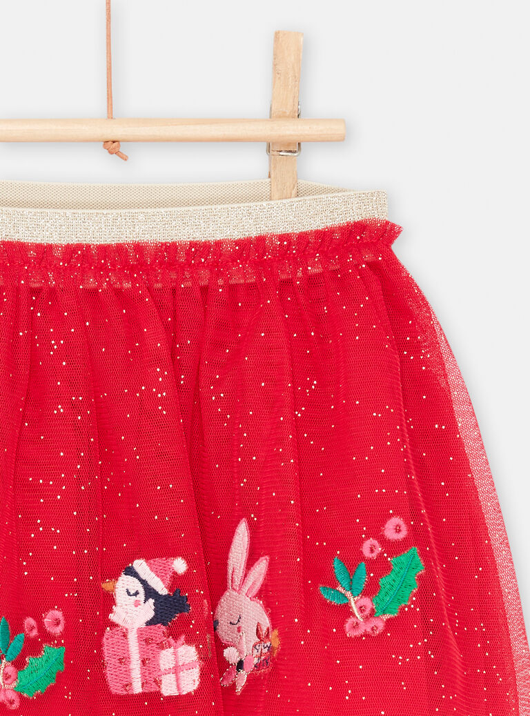Baby Girl Holiday Red Skirt SIWAYJUP / 23WG09S1JUPF529