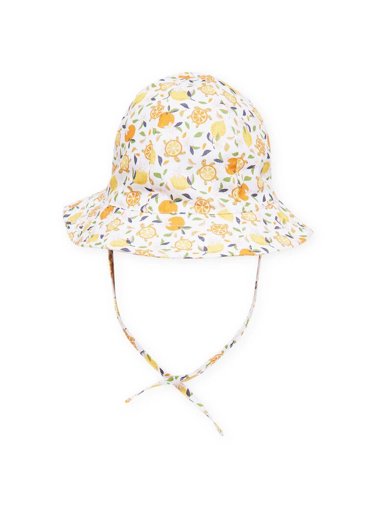Baby Girl White and Yellow Hat NYIHOCHA / 22SI09C3CHA000