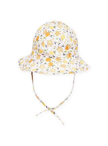 Baby Girl White and Yellow Hat NYIHOCHA / 22SI09C3CHA000