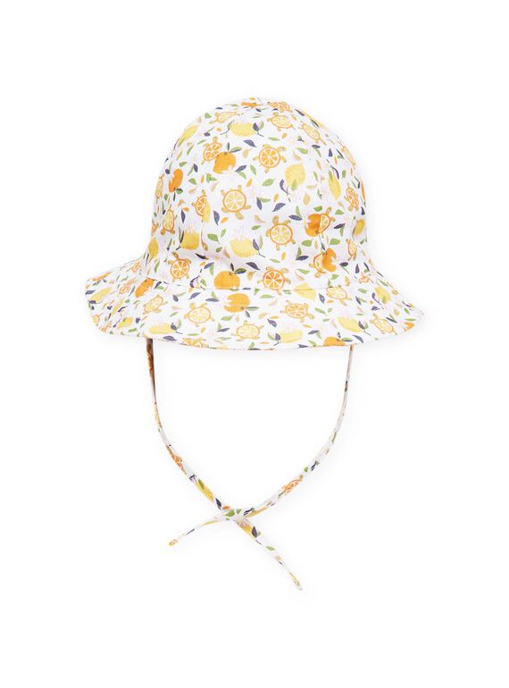 Baby Girl White and Yellow Hat NYIHOCHA / 22SI09C3CHA000