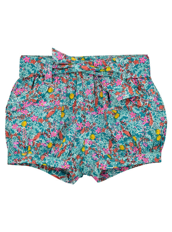 Baby girls' flowery shorts FICUSHO2 / 19SG09N1SHO202