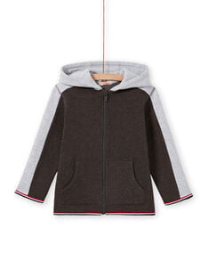Boy's charcoal and grey hooded jogging top MOJOJOH2 / 21W90213JGH944