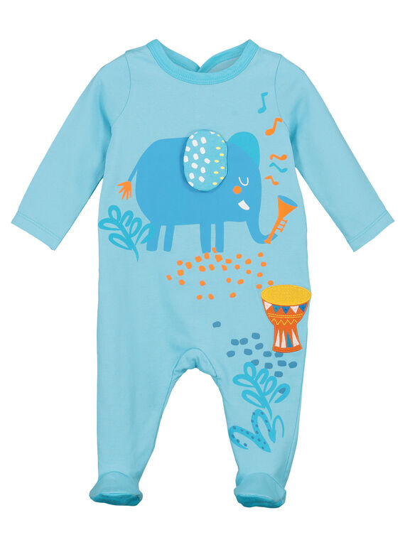Baby boys' elephant sleepsuit FEGAGREJAI / 19SH14H1GREC216