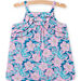 Baby girl petrol blue dress with floral print