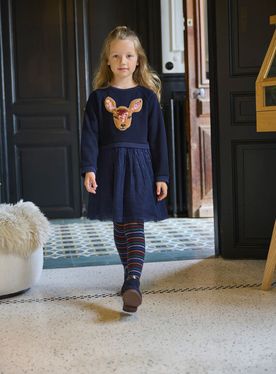 Girl's doe animation noirine sweatshirt dress SAKHOROB2 / 23W901Q3ROBC243