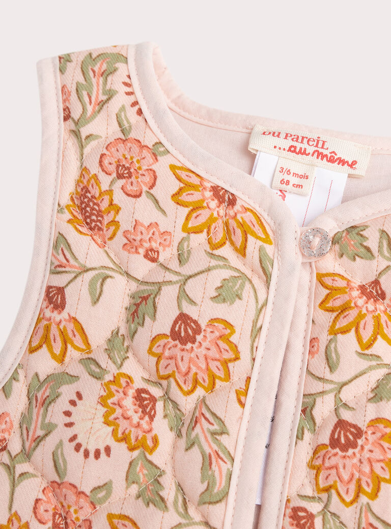 Baby girls' floral print cardigan Baby girls' floral print cardigan WILANCAR2 / 25SG0944CARD326