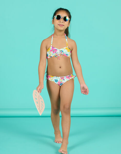 White reversible 2-piece swimsuit child girl NYABIK3 / 22SI01L1MAI000