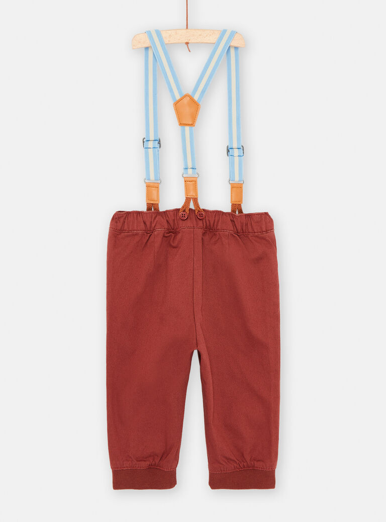 Baby boy tan pants with straps SUFORPAN1 / 23WG10K1PAN812