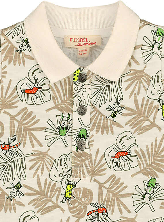 Baby boys' printed polo shirt FUYEPOL / 19SG10M1POL099