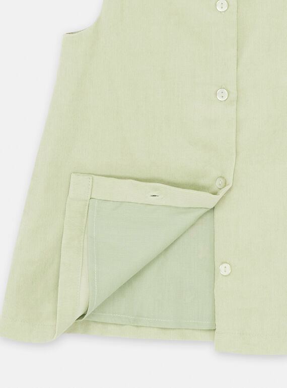 Baby Girl Green Velvet Dress SIVERROB2 / 23WG09J2ROB631