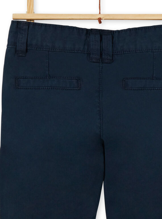 Chino navy blue cotton boy boy LOJOPACHI2 / 21S90235PAN705