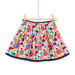 Girl's reversible skirt with ruffles and colorful flower print