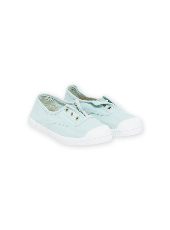 Child girl light green canvas sneakers NATOILCIEGRE / 22KK3596D16602