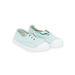 Child girl light green canvas sneakers
