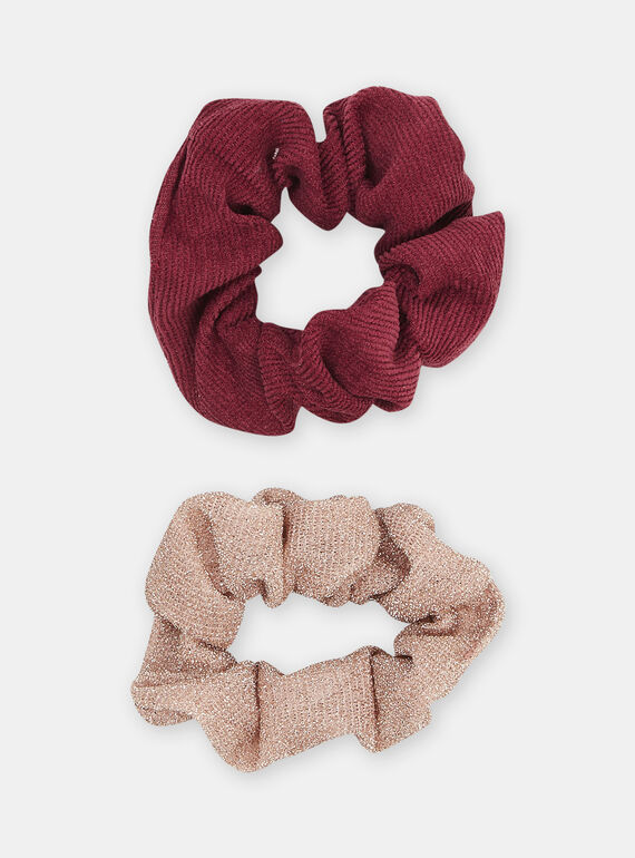 2 girls' plum scrunchies SYAJOELA11 / 23WI0185ELA709
