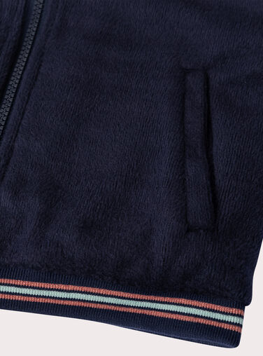 CardigaN reversible in soft boa and flowery for girls  VAKLICAR2 / 24W90141CAR070