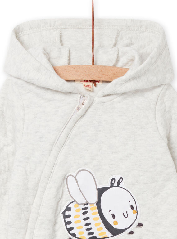 Mixed birth grey hooded jumpsuit NOU1COM / 22SF0541CBLJ920