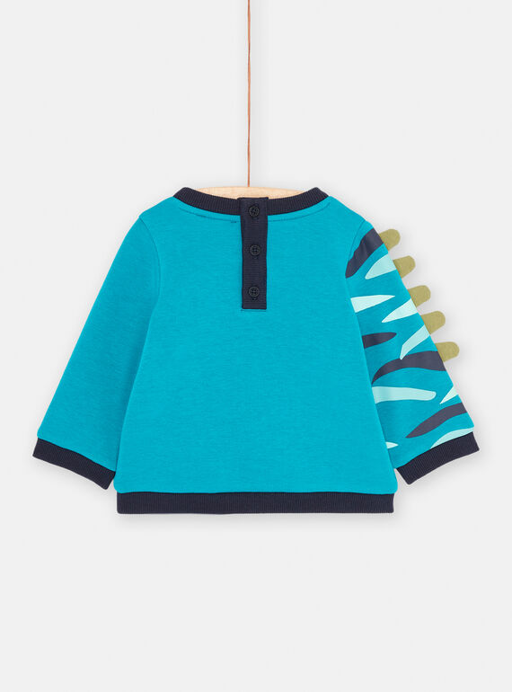 Baby Boy Blue Zebra and Tiger Sweatshirt SUDUSWE / 23WG10P1SWEC235