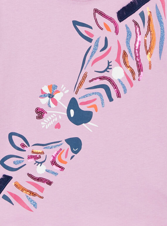 Parma T-shirt with zebra print in cotton LABLETEE1 / 21S901J2TML320