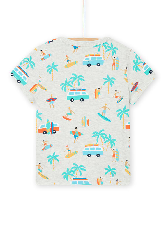 Grey mottled short sleeve t-shirt child boy NOWATI1 / 22S902V1TMCJ920