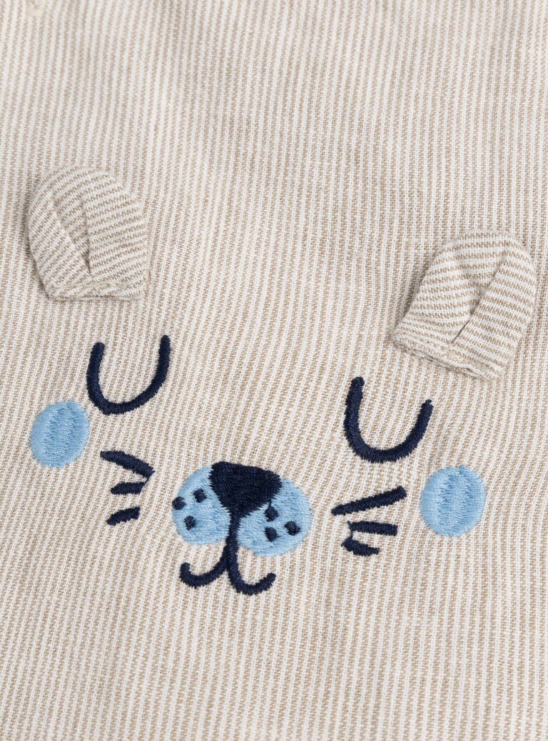 Brown SHORT DUNGAREES WUMASAC / 25SG1062SACI807