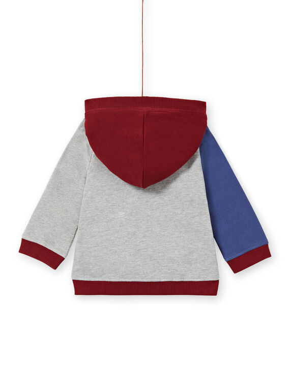 Baby boy's three-colored hoodie with dinosaur print MUPAGIL / 21WG10H1GIL943