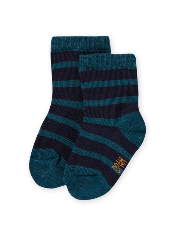 Baby boy duck blue striped socks MYUJOCHOR4 / 21WI1019SOQ714