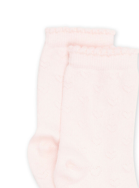 Light pink socks with hearts RYIJOSOQ5 / 23SI0973SOQ301